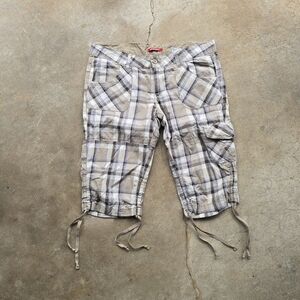 vtg y2k unionbay plaid capris